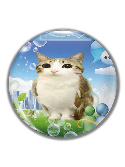 1 pieza Broche de con diseño divertido de 4,4 cm/1,73 pulgadas, broche de botón, adecuado para colocar en ropa, bolsos, mochilas, regalo divertido para amigos y familiares