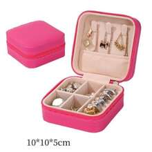 Portable Travel Jewelry Box Storage Bag Ring Necklace Pouch Good Gift - 薄荷綠 - 查看 2