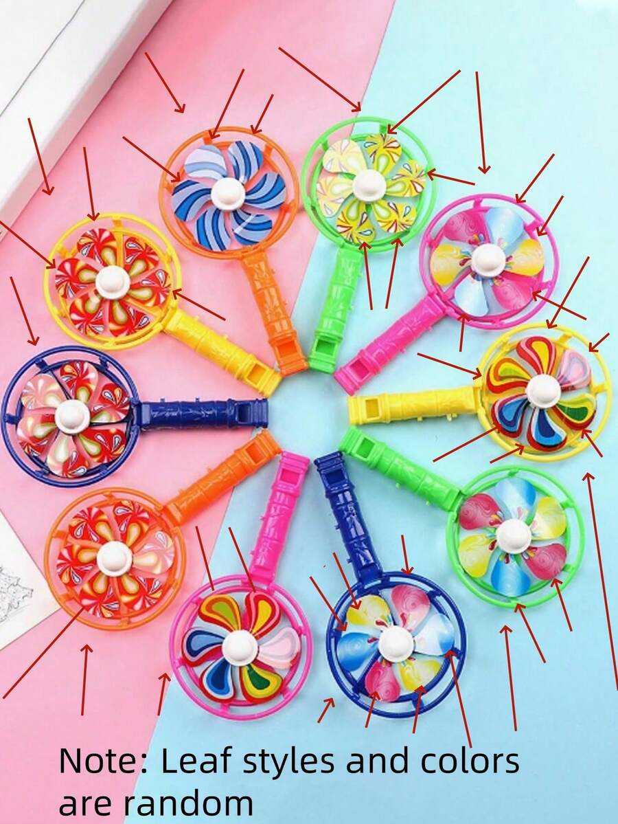 20pcs Colorful Pinwheel Whistles, 12cm/4.72in Length, 6.5cm/2.56in Width. Fun Party Favors To Liven Up The Atmosphere. Party Supplies: Small Toys, Christmas Gifts, Christmas Essentials, Cheering Props, Candy Whistles, Pinwheels, Colorful Pinwheels, Referee Whistles, Loud Outdoor Sports Whistles, Halloween Gifts, Christmas Gifts. Give Your Family A Gift And Surprise! - Multicolor - View 1