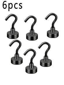 10个/5个超强磁性挂钩，包包收纳挂钩，钕磁铁挂钩，适用于悬挂物品、厨房配件、炊具收纳，适用于邮轮、露营、烧烤、厨房、冰箱、车库墙壁，可悬挂包包、衣架、钥匙、旅行必备品，也是学生返校和大学必备品 - 黑色 - 查看 13