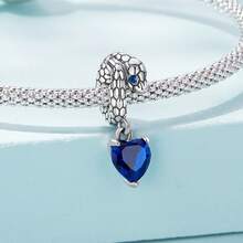 1 Stück 925 Sterling Silber Vintage Schlangen Serie Charms Perlen Regenbogen Kristall Anhänger für Frauen Armband Mode Herstellung einzigartiger DIY Schmuck Geschenk