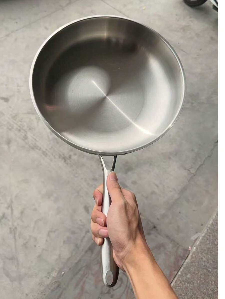 三层不锈钢炒锅/煎锅，适用于所有炉灶、烤箱、不粘烹饪表面、厨房用具 - 彩色 - 查看 1