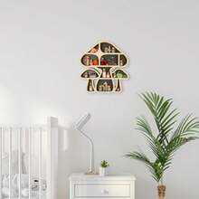 Wooden Mushroom Floating Shelves, Crystal Display Shelf For Wall, Cute Mushroom Wall Dr, Rock Gem Stone Storage Organizer, Essential Oil Holder Hanging Case, Meditation Art Spiritual Gift,23544114 - Rượu sâm banh - Xem 5