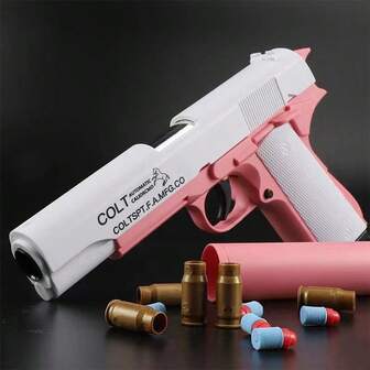 Soft Bullet Toy Gun Model, Lockable G18 Airsoft Pistol Toy, Non-Harmful Soft Bullet Gun, Suitable For 14+ Teenagers, Outdoor Battle Toy Gun, Birthday/Christmas Gift