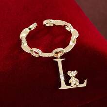 1 chiếc nhẫn điều chỉnh được hình gấu hoạt hình leo chữ, đính đá Cubic Zirconia, dành cho nữ. - Nhiều màu - Xem 49