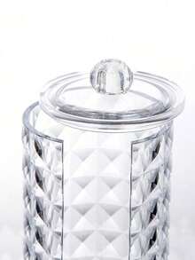 1pc Swab Holder, Makeup Remover Pad Dispenser, Covered Makeup Remover Pad Storage Box, Transparent Cosmetic Organizer, Bathroom Makeup Swab & Pad Holder,Gifts For Women,Christmas Gifts,Gift Ideas For Women - Multicolor - View 7