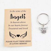 5pcs Angel Keychain Set, Circular Rings With Motivational Cards, Suitable For Bag Decoration, Gift For Family, Friends, Party, Appreciation, Motivation, Christmas, Classroom Rewards, New Year