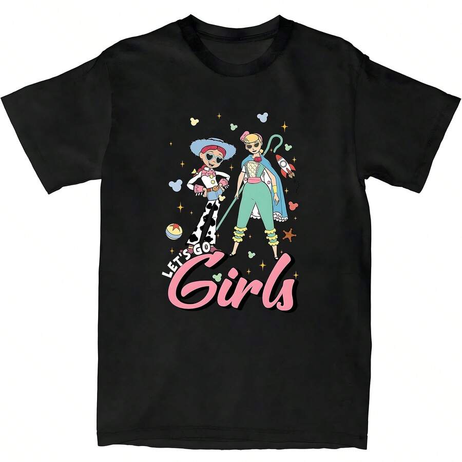 And Jessie Let's Go Shirt, Ttory Bestie Tshirt, BFF Matching Tee, Disneyland Best - 黑色 - 查看 1