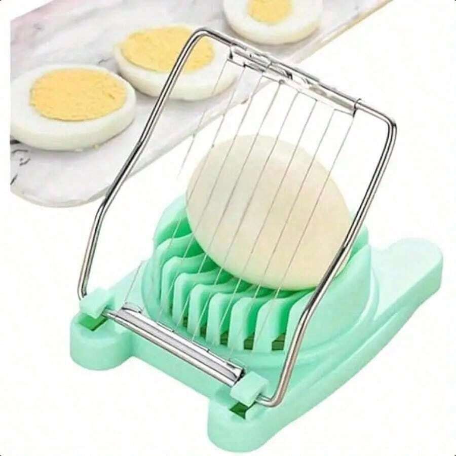 Egg Slicer For Hard Boiled Eggs - VersatileHard Boiled Egg Slicer-Egg Cutter For HardBoiled Eggs Ldeal For Salads SandwichesAppetizers Or Garnishes And More EggSlicer - 綠色 - 查看 1