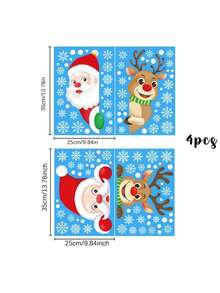 Santa Claus Tree Wall Decals New Year Peel And DIY Stickers Decoration For Home Office Nursery Decor,Stickers,Wall Decal, Vinyl Decal For Home Decorations,Spring Decoration Items Refresh Your Home,Rama Decoration Stickers Christmas Decorations Room Decor Christmas