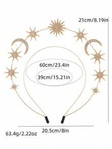 2个/1个波西米亚太阳女神皇冠，星月发箍，波西米亚风发饰，礼物，旅行，女士，节日礼物，情人节礼物发箍 - 彩色 - 查看 5