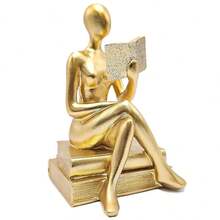 Statue Figure Thinker Studying Decorative Ornament Home Figurine Reflection Desk Office Decoration Luxury - Bàn Tay Vàng - Xem 6