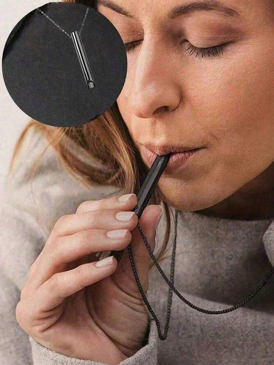 Breathing Necklaces For Relieving Anxiety And Stress, Meditation Calming Devices, Mindfulness Deep Breathing Tools For Panic Attacks, Meditation Relief Gifts For Men And Women, Holiday Gifts, Whistle-Decorated Necklaces, Mother's Day Gifts, Adult Gathering Supplies For Relieving Stress - Multicolor - View 1