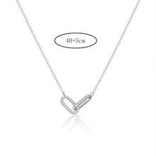 Silver Cross-Border New Style  Hot-Selling 14K Gold-Plated Copper  Pin Necklace Versatile Cute Paperclip Pendant - 金色 - 查看 7