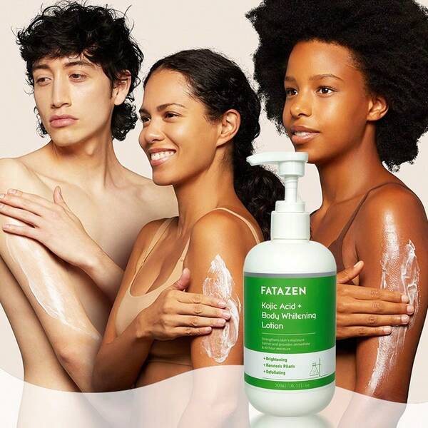 FATAZEN Loción corporal suave con ácido kójico, ilumina todo el Body y reduce el tono desigual, hidratación profunda para el cuidado diario que alivia la piel seca en otoño e invierno