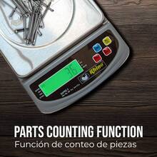 , Bscula de Precisin, 3kg/ 0.2g, Acero Inoxidable, Funcin de Conteo de piezas, Pesaje Estndar y TARA, Pesa en gramos, libras y onzas, Diseo Compacto, Bateras Incluidas, BAPRE - 3 - blanco - Ver 4