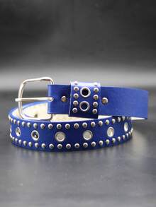 1pc Women's Belt Fashionable Rivet Belt Needle Buckle Belt Street Punk HipHop Style Y2K Belt Paired With Skirt Jeans Belts