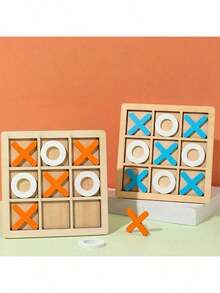 Classic Family Board Game - Wooden Tic-Tac-Toe Set For Adults & Youngsters, Perfect For Travel & Holiday Gifts