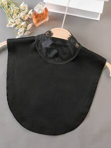 1pc Women Lace Collar Neck Warmer Solid Color Undershirt, Cute Floral Petal Fake Collar, White For Dress For Christmas Decor - Multicolor - View 5