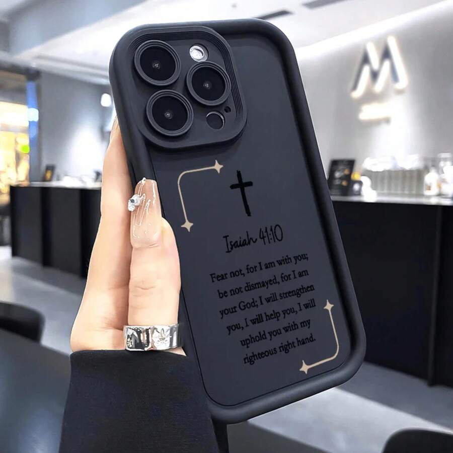 Christian Bible Pattern Phone Case For IPhone 17 16 Pro Max 15 14 13 12 11 17 Air 16E X XR XS Max 8 7 Plus Silicone Soft CoverSuitable For IPhone 17 Air - 白色 - 查看 1