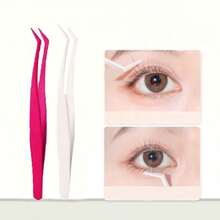 Upgraded Non-Stick Tweezers, Glue-Free Eyelash Tweezers, High Precision Makeup Artist Recommended For Beginners
