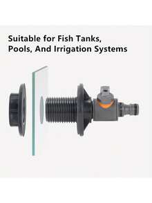 2 件 PVC/IBC 水箱适配器、带阀门的耐用水容器适配器、快速安装雨水收集连接器套件、1/2 英寸-DN15 外螺纹连接器、兼容欧盟/美国标准软管、适用于灌溉/储水箱、水桶水龙头、雨水桶水龙头套件、水容器水龙头、花园软管连接器、软管连接器、IBC 容器配件、IBC 水箱配件、花园软管配件、软管连接器