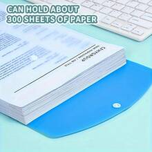 12 Piezas de Bolsas de Archivo Sueltas Tamaño A4, Bolsillos de Plástico Transparente de Alta Capacidad con Cierre de Botón, Organizador de Documentos Multicolor para Oficina, Escuela y Hogar - Ideal para Almacenamiento de Papel y Papelería