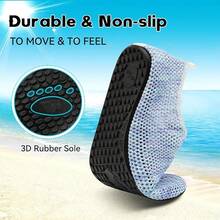Scurtain Barefoot Water Shoes For Women Men Beach Swim Aqua Socks Summer Quick-Dry Sandals Slippers - MeshMixwhite - 查看 5