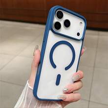 Compatible With MagSafe Transparent Magnetic Phone Case TPU Soft Silicone,Fully Protected And Fall Proof For IPhone 17 16 15 14 13 12 11 X Pro Max Plus - Pink - View 4