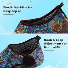 Scurtain Barefoot Water Shoes For Women Men Beach Swim Aqua Socks Summer Quick-Dry Sandals Slippers - 老藍 - 查看 3