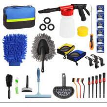 Heiß verkaufendes Autoreinigungswerkzeug 40-teiliges Set mit Schaumstoffpistole Sprüher große Reinigungswaschhandschuhe Handtücher
