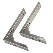2Pcs Triangular Stainless Steel Shelf Bracket 90 Degree1.12123 - 16 Inch - View 3