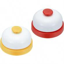 PATIKIL Call Bell, 2.83 Inch Small Desk Service Ring Bell Buzzers For Front Desk Retion Counter Dinner Bar Hotel Classroom Game, Yellow Green, 1 Pack