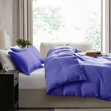 Soft Prewashed California King Duvet Cover Set, 3 Piece, Zipper Closure, 104x98 Inches Duvet Cover And 2 Pillow Shams - No Comforter,  In 2025 - Xanh hoàng gia (Không có chăn) - Xem 6