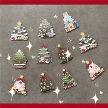 Christmas Refrigerator Magnets, Christmas Tree, Cute Cartoon Holiday Decoration Atmosphere Magnets, Kitchen Strong Magnetic Refrigerator, School - Multicolor - View 5