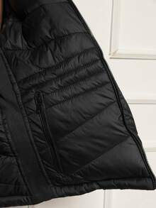 Bobojaco Women's Double-Sided Puffer Jacket Nylon Plain Waterproof Windproof Cold Reinforced Blouse - Đen trên Đen - Xem 9