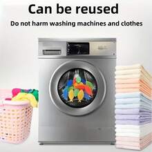 10/1 unidade de bolas de lavagem reutilizáveis - Removem pelos/Evitam emaranhados/Reduzem rugas/Melhoram a limpeza, Duráveis, Não precisam de eletricidade, Bolas de lavagem multifuncionais, Bolas anti-lavagem para máquina de lavar roupa doméstica Xiaoxu, Bolas de limpeza para remoção de manchas em roupas - Multicolorido - Ver 5