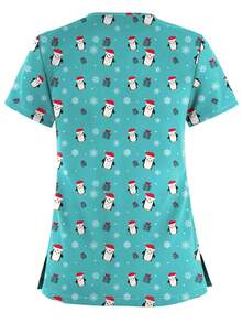 Clinical Uniform Woman Pharmacy Workwear Nurse Uniform Hospital Doctor Oral Dental Surgery Scrubs Clothes Short Sleeved Scrub Top - Multicolor - View 2