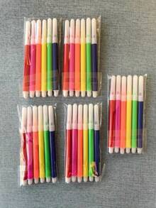 30pcs/Set Mini Marker Pens, 6/12 Colors, Portable, Suitable For Painting, Coloring, Marking, And Note-Taking