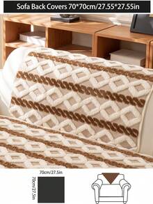 1 pieza Funda de cojín de sofá acolchada y gruesa para otoño/invierno, de color café oscuro, moderna y minimalista, antideslizante, a prueba de polvo y lavable, suave y resistente a la decoloración, protectora para mascotas, ajustable para sofá en forma de L, sofá de 1/2/3/4 plazas, adecuada para dormitorio, oficina y sala de estar