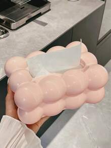 1 pieza Caja grande para toallas de papel de nueva decoración del hogar, organizador de escritorio, soporte para caja de pañuelos, adecuado para sala de estar, dormitorio, hotel, restaurante, cocina, decoración, rosa, verde