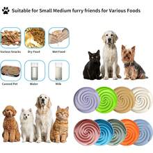 Slow Feeder Dog Bowls, Dishwasher Microwave  Silicone Puppy Puzzle Bowl With Non-Slip Design Eating (Green) - 綠色和橙色 - 查看 10