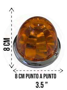 Watermelon LED Ceiling Light With Laser Effect, 12/24V, 1 Pc., Universal Plastic Mica - AMBER - View 8