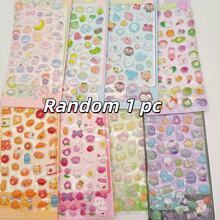 3D Cute Stickers Cartoon - Hot Dog Sushi Bubble Stickers Kawaii Mini Fluffy 3D Reusable Fluffy Scrapbook Planning Diary Notebook Computer Mobile Phone Case Decoration (Solid Products)