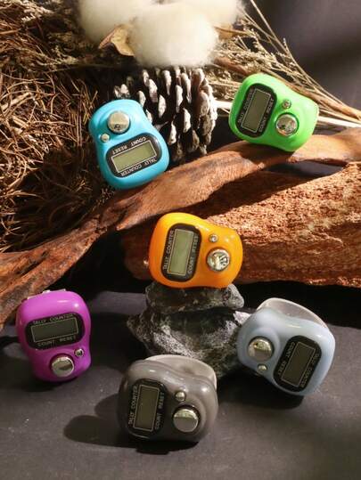 1 szt./5 szt./10 szt. Przenośny licznik Tally, miniaturowy przenośny licznik na serdeczny palec, licznik klikerowy z naciśnięciem kciuka do nauki, sport, inne aktywności liczenia, cyfrowy pierścień zliczający, licznik różańca, licznik małych palców, licznik pierścionków, elektroniczny licznik dla osób z Bliskiego Wschodu i krajów arabskich, wygodny cyfrowy licznik pierścionków, ręczny licznik antystresowy, modlitwa, licznik LED, sport, joga, liczenie, licznik pierścionków