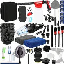 Heiß verkaufendes Autoreinigungswerkzeug 40-teiliges Set mit Schaumstoffpistole Sprüher große Reinigungswaschhandschuhe Handtücher