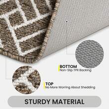 Sour Lemon Waterproof All-Season Doormat, Low Profile Indoor Outdoor Door Mats, Easy Clean Patio Mat, Dirt Trapping Outdoor Welcome Mats, Non-Slip Outdoor Indoor Entrance - Patio, Porch, Stain And Fade Resistant - 棕色 - 查看 9