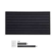 Slat Wall Paneling, 2 X 4 Ft, PVC Garage Slatwall With Modular Design, Black Slat Wall Easy-To-Install Adjustable Slatwall Panel With Coupling Structure & DIY Cutting, Fits For Storage & Display - Black - View 8