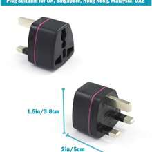 2pcs USA To UK/Argentina/Uruguay/Australia/New Zealand/China Travel Adapter Converter, 10A 250V, Compact & Durable, G Type