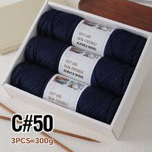 3pcs/Pack Chunky Hand Knitting Yarn, Alpaca Knitted Blend Thick Yarn For Sweater, Scarf, Jacket DIY